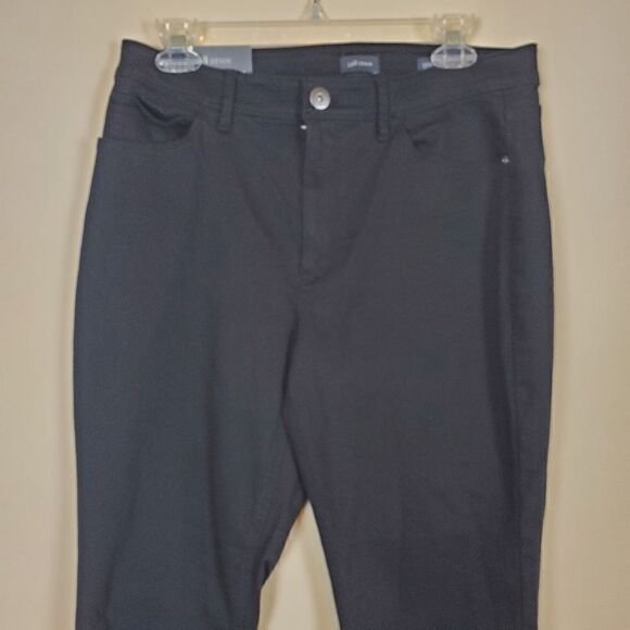 J. Jill Denim Black Kick Flare Ankle Cut Off Jeans Size q0 - Picture 2 of 8